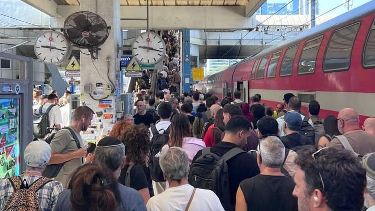 עומסים בתחנת רכבת סבידור