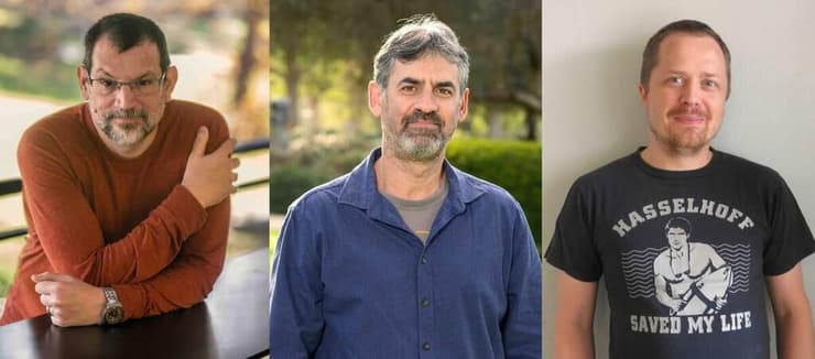 מימין: ד"ר סטיב שולצה, ד"ר עופר ירון ופרופ' אבישי גל-ים