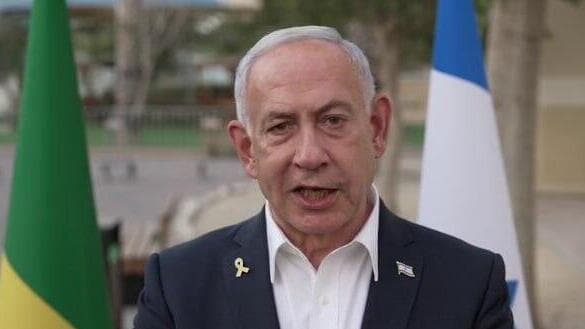 ראש הממשלה בנימין נתניהו באוגדת עזה