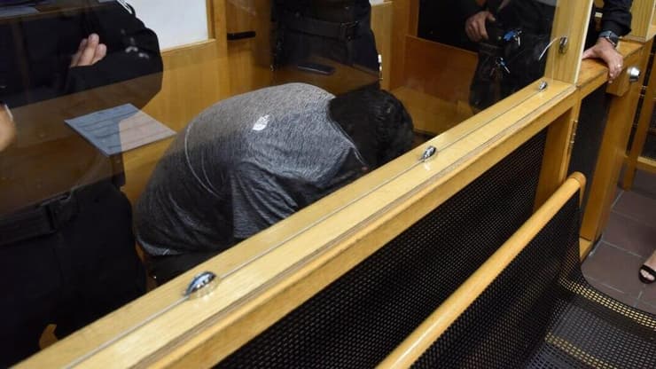 החשוד ג'ניה גרויסברג בבית המשפט השלום בחיפה