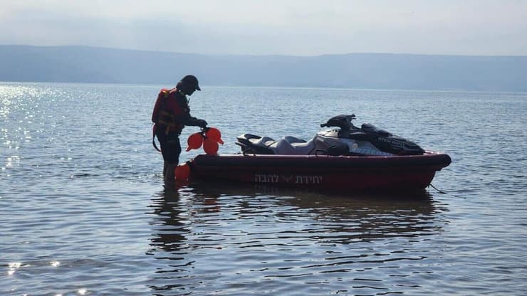 החיפושים בכינרת (צילום: דוברות יחידת להבה) חיפושים אחר שלומי בנאי