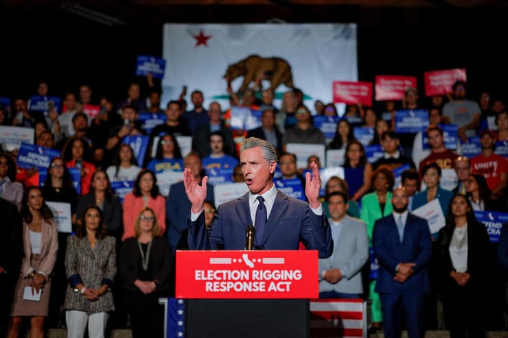 מושל קליפורניה גווין ניוסם 14 באוגוסט