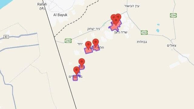 אזעקות בעוטף - בשל ירי מתימן אזעקת צבע אדום בעוטף עזה