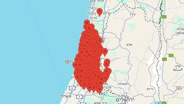 צבע אדום ברחבי הארץ