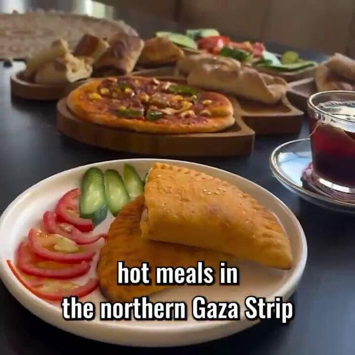 מתוך הסרטון שפרסם מתפ"ש נגד טענות הרעב בעזה (צילום: דוברות מתפ"ש) האוכל ברצועת עזה