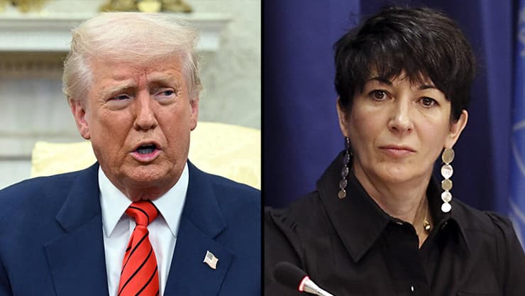 "אני מחבבת אותו, תמיד חיבבתי". מקסוול וטראמפ (צילום: Evelyn Hockstein / Reuters, AP) גיליין מקסוול, נשיא ארה"ב דונלד טראמפ