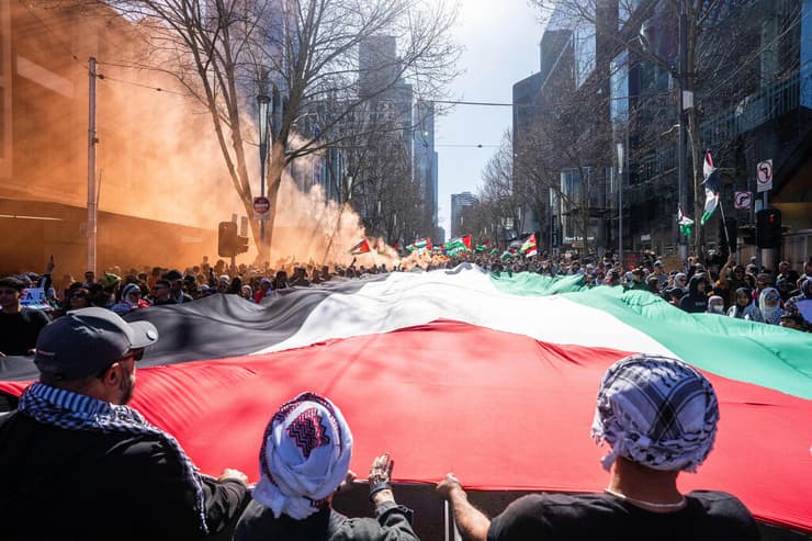 אוסטרליה יום הפגנות נגד ישראל מלבורן