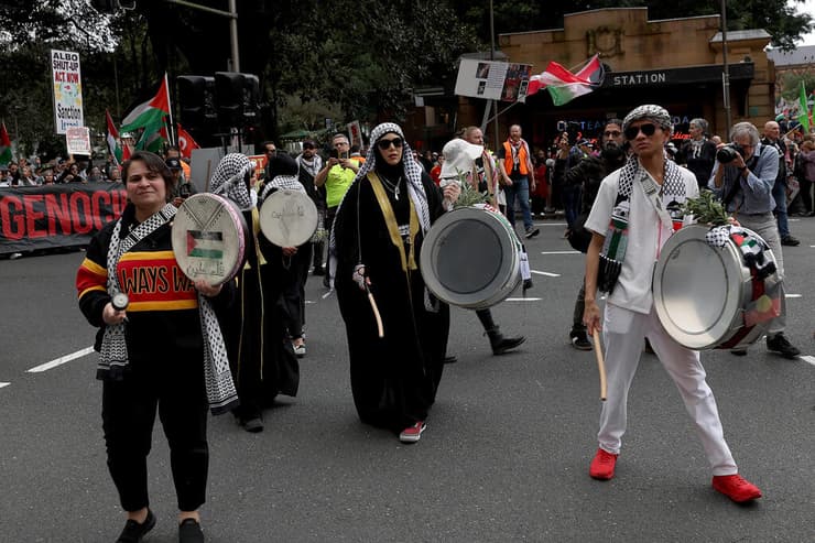 אוסטרליה הפגנות פרו פלסטיניות נגד ישראל סידני