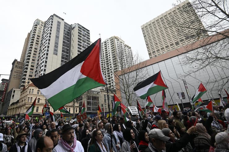 אוסטרליה יום הפגנות נגד ישראל סידני