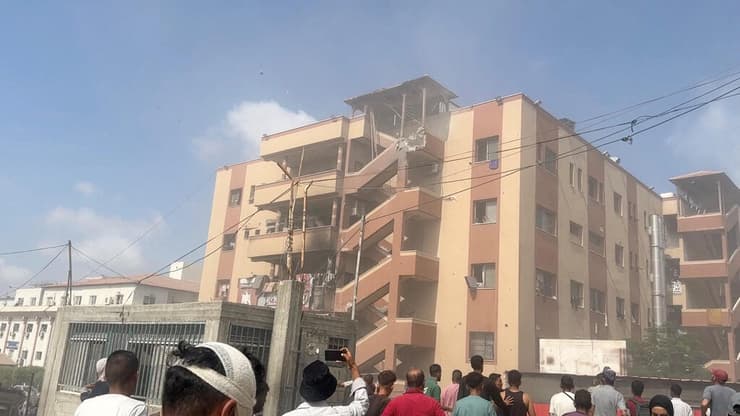 בית החולים נאסר בחאן יונס לאחר התקיפה