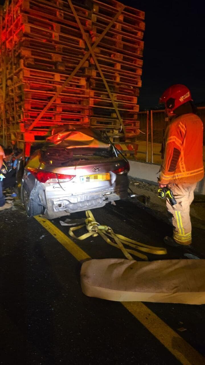  תיעוד זירת התאונה הקטלנית בכביש 6