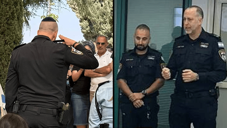 מידד לביא, מפקד תחנת שדרות בהלווייתו של אלעד בסיס ז"ל