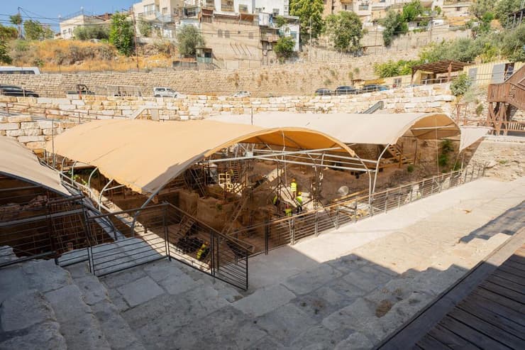 החפירות בריכת השילוח (צילום: ליאור דסקל, עיר דוד) חפירות בריכת השילוח