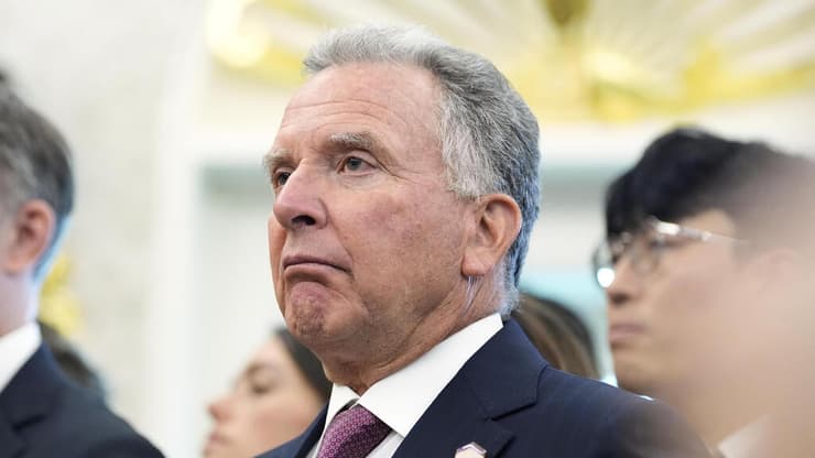 וויטקוף צפוי להגיע לאזור (צילום: AP Photo/Alex Brandon) שליח ארה"ב למזרח התיכון סטיב וויטקוף באירוע בבית הלבן