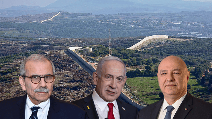 נתניהו, נשיא לבנון עאון (מימין) ורה"מ הלבנוני סלאם (צילום: יוסי מאיר, יאיר קראוס, AFP PHOTO / HO / LEBANESE PRESIDENCY, AP Photo/J. Scott Applewhite) נתניהו, נשיא לבנון עאון (מימין) ורה"מ הלבנוני סלאם