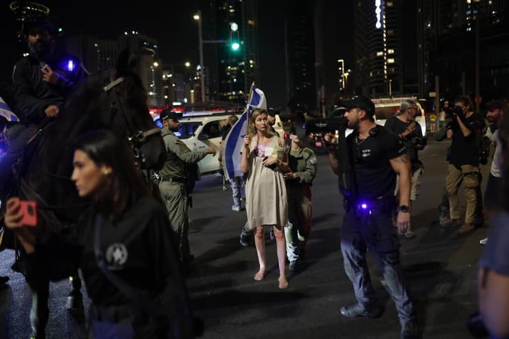 הפגנה בדרך בגין להחזרת החטופים