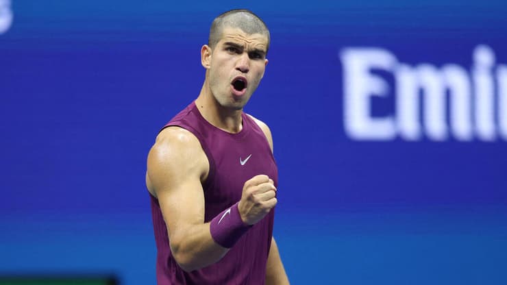 שמר על הגשותיו לאורך כל ההתמודדות. קרלוס אלקראס (ELSA / AFP) הטניסאי הספרדי קרלוס אלקראס