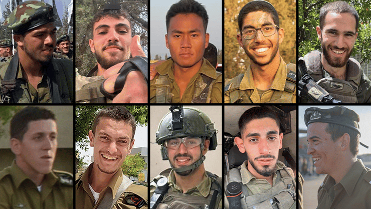 סגן אורי גרליץ,  סמ"ר נהוראי סעיד, סרן איליי גבריאל אטדגי, רס"ל (במיל') נועם שמש, רס"ל (במיל') הלל דינר, סמ"ר נתנאל פסח, סמ"ר אור כץ, סמ"ר גרי ללהרואיקימה זולת, סמ"ר נווה יאיר אסולין, סמ"ר אופיר אליהו