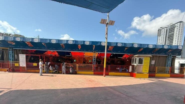 מתחם המכוניות המתנגשות ב"לונה חי פארק" בקריית מוצקין 