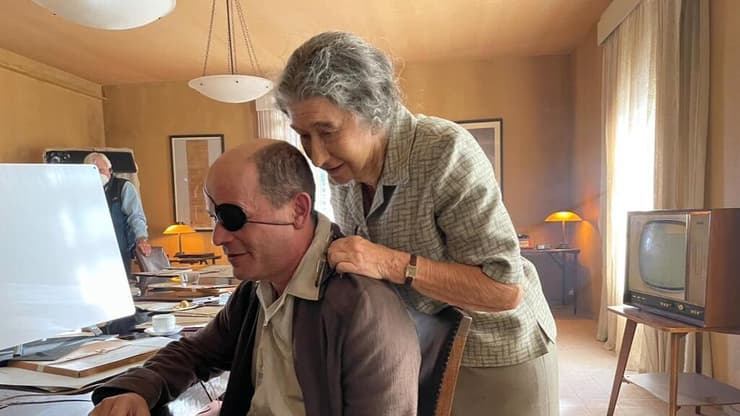 רמי הויברגר , על סט הסרט "גולדה"