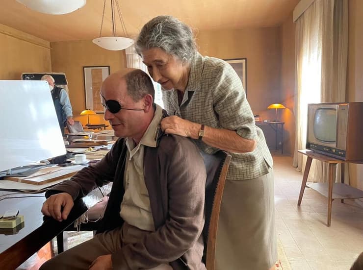 רמי הויברגר , על סט הסרט "גולדה"