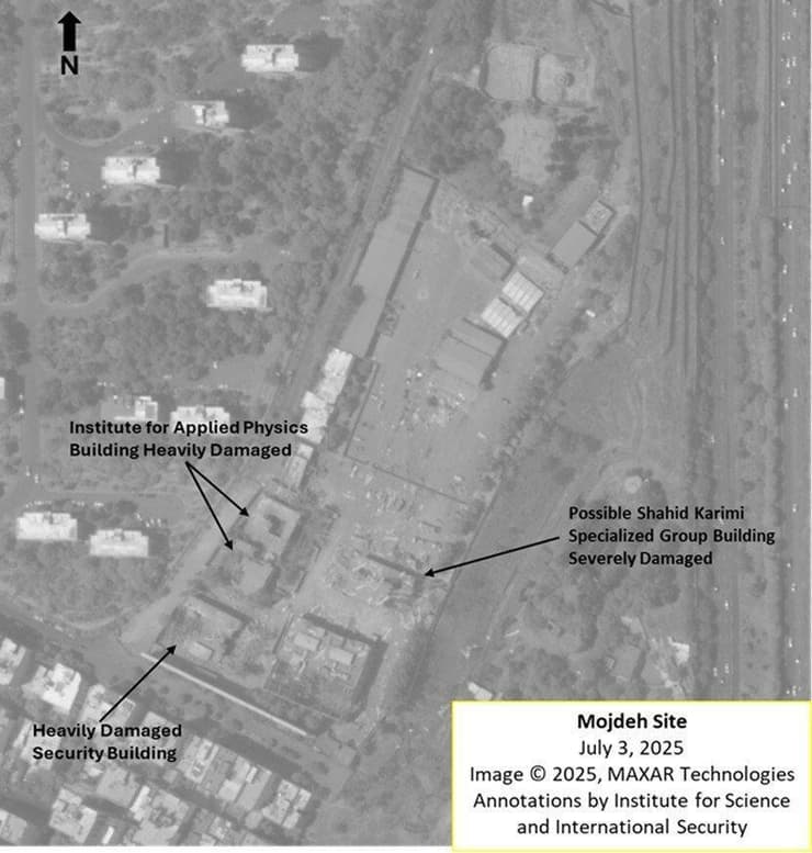 תמונות לוויין מאתר הגרעין "מוג'דה" באיראן