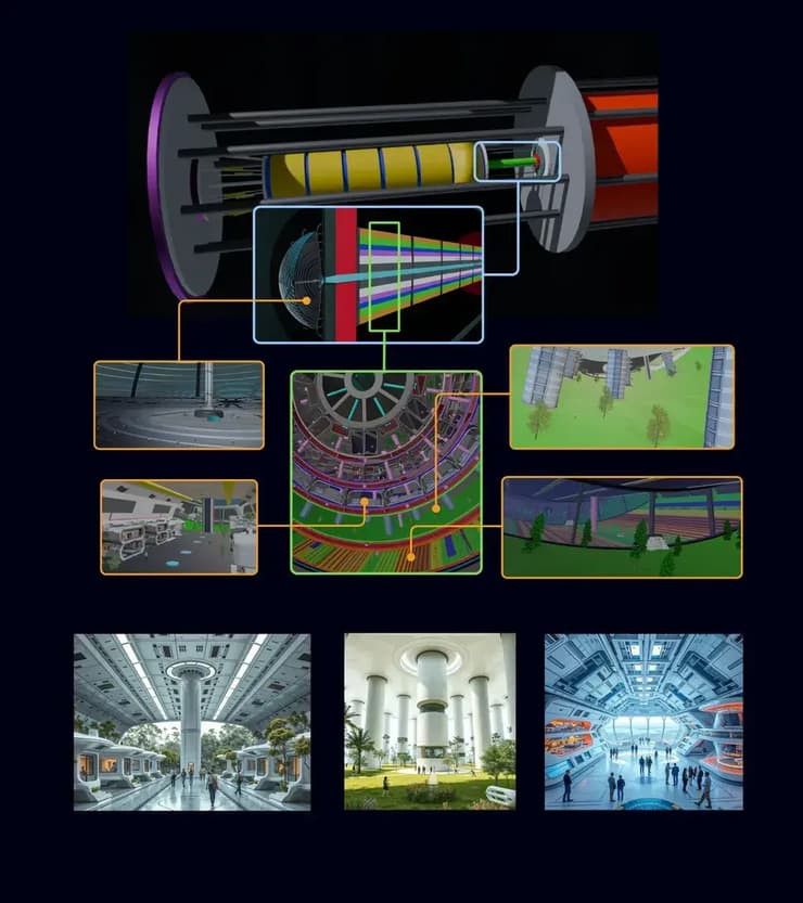 הדמיית שכבותיה בפנימיות של החללית "קריסליס"