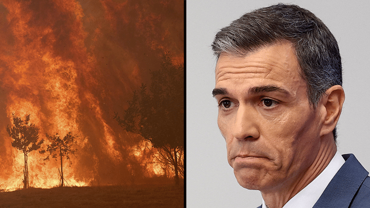 ראש ממשלת ספרד פדרו סנצ'ס, שריפה שריפות יער ב ספרד