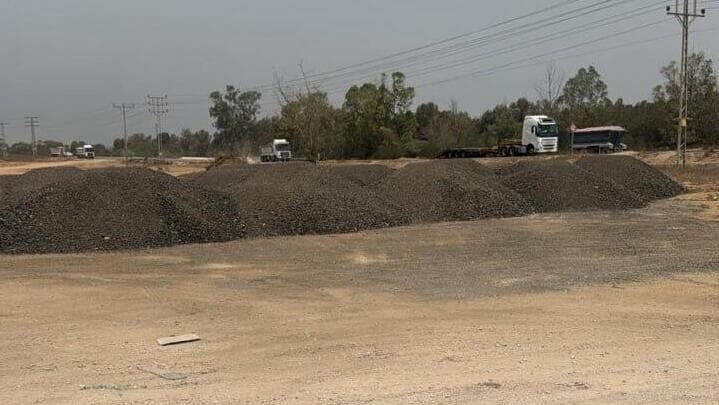העבודות בכביש 25 שייפתח מחדש לנחל עוז (צילום: מנהלת תקומה) ציר הגישה המרכזי לנחל עוז ייפתח מחדש
