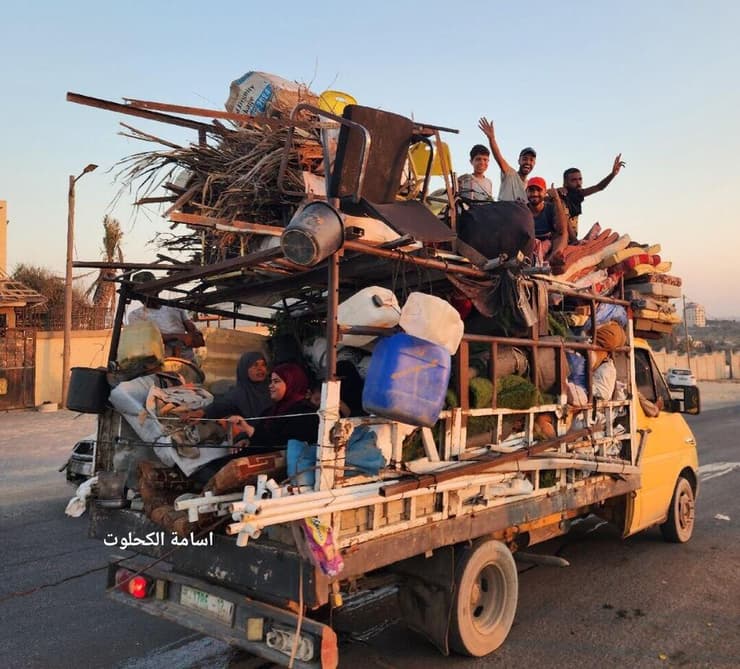"עזה הוכרזה כאזור קרב מסוכן" תנועה גדולה של מתפנים מצפון הרצועה לכיוון דרום
