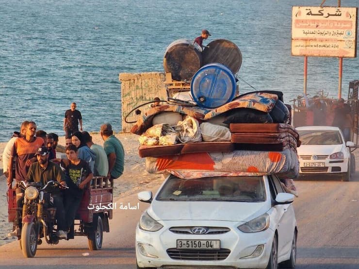 "פינוי המוני של עזה בצורה בטוחה אינו דבר אפשרי", אומרים בצלב האדום תנועה גדולה של מתפנים מצפון הרצועה לכיוון דרום