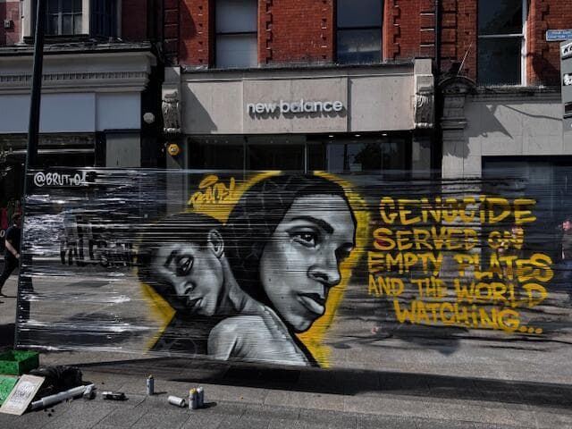 שלט מחאה בדבלין