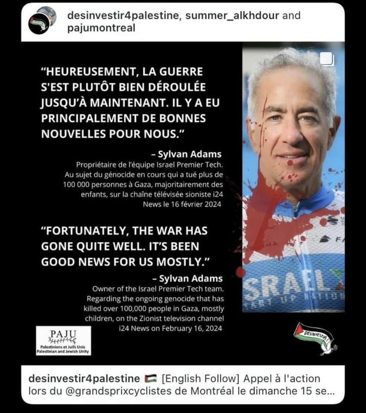 קמפיין נגד סילבן אדמס בקנדה