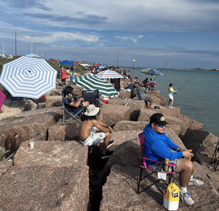 צופים בשיגור בפארק איסלה בלנקה