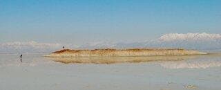 אחד האיים באגם המלח ביוטה