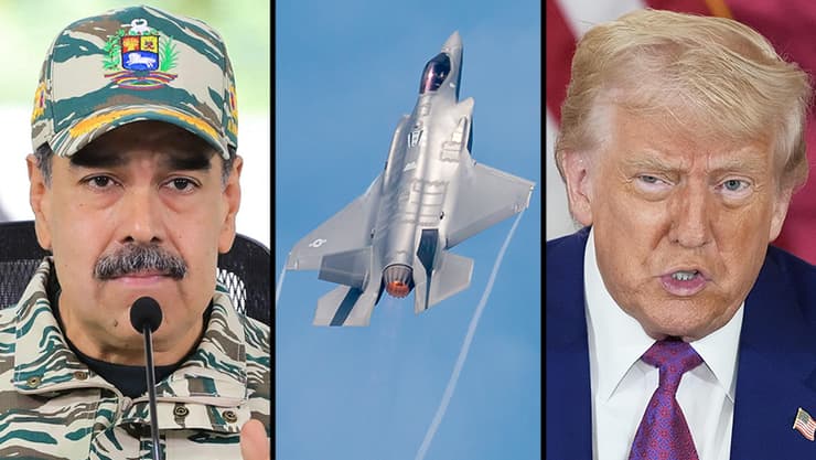 טראמפ ונשיא ונצואלה מדורו. ארה"ב שלחה לאזור הקריבי 10 חמקני F-35 