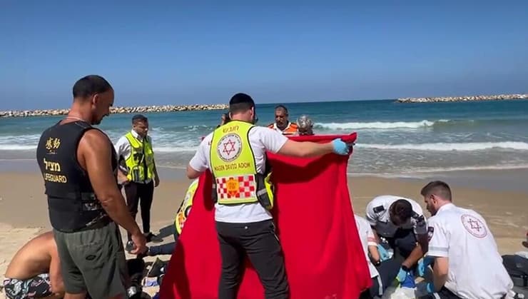 צילום: תיעוד מבצעי מד"א הזירה בחוף סירונית