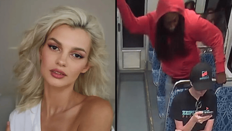 תיעוד רצח של פליטה אוקראינית אירינה זרוצקה ברכבת ב שרלוט צפון קרלויינה ארה"ב ב-22 באוגוסט על ידי הרוצח דקרלוס בראון, אירינה זרוצקה