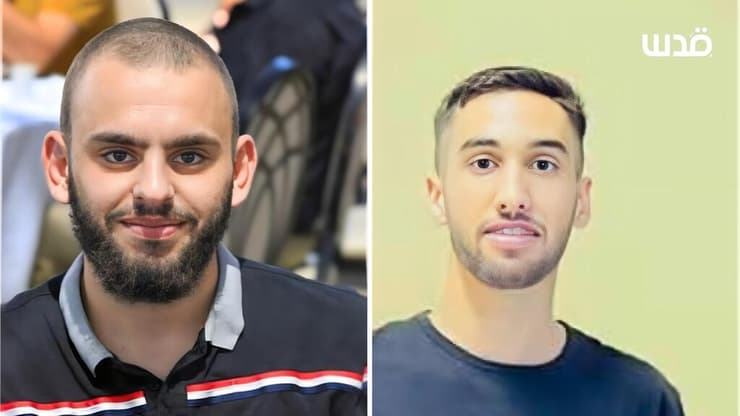 המחבלים מות'נא עמרו מימין ומוחמד טאהא משמאל