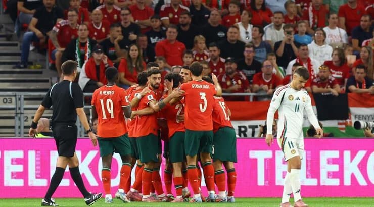 שחקני פורטוגל חוגגים שיוויון