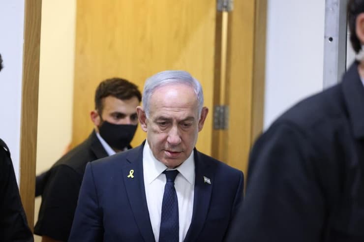 נתניהו בבית המשפט. ארכיון (צילום: מוטי מילרוד) נתניהו באולם הדיונים