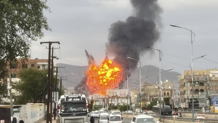 צנעא תימן עשן תקיפות חיל האוויר