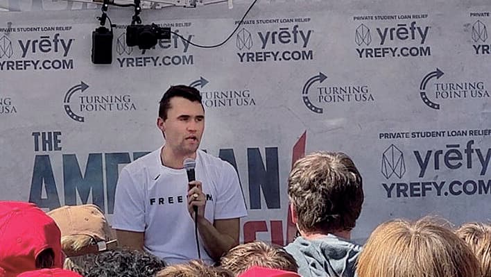 צ'רלי קירק, רגע לפני ההתנקשות