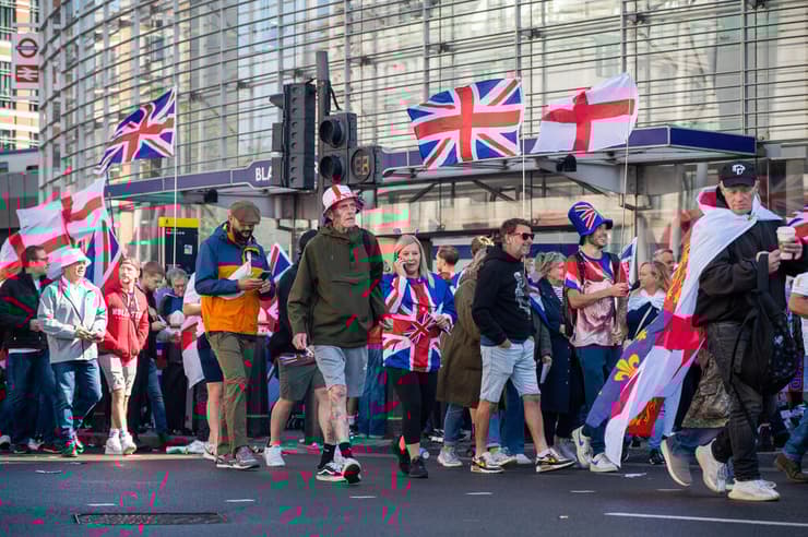 הפגנה הפגנת לאחד את הממלכה של הימין הבריטי לונדון