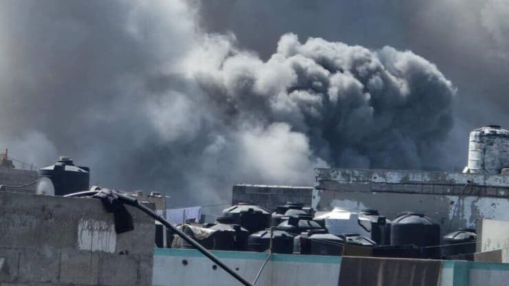 חיל האוויר תקף שורת תקיפות את אזור בתי הספר במחנה שאטי שבמערב עזה.