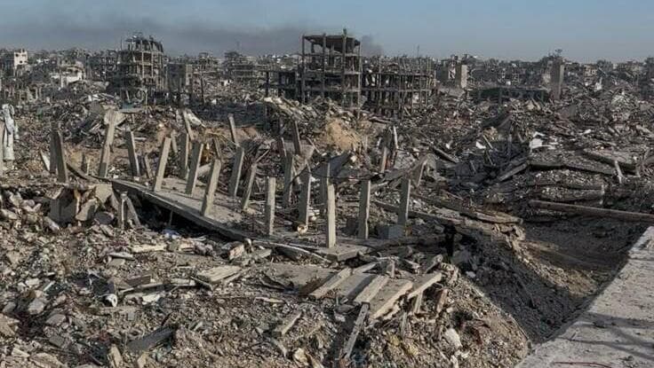 הרס במחנה הפליטים ג'באליה שבצפון רצועת עזה