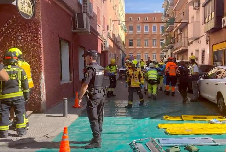 ספרד מדריד פיצוץ ב בר חשד ל דליפת גז