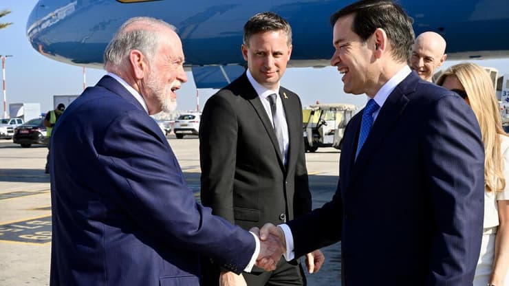 צילום: David Azagury, U.S. Embassy Jerusalem מזכיר המדינה האמריקני מרקו רוביו נוחת בישראל