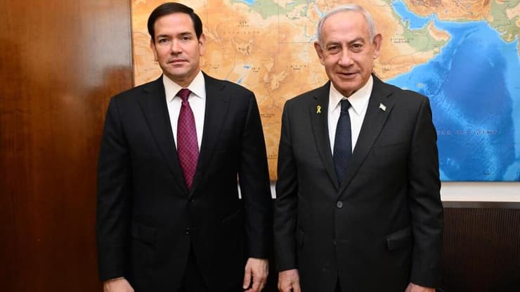 ראש הממשלה נתניהו ומזכיר המדינה של ארה"ב מרקו רוביו בלשכת רה"מ בירושלים