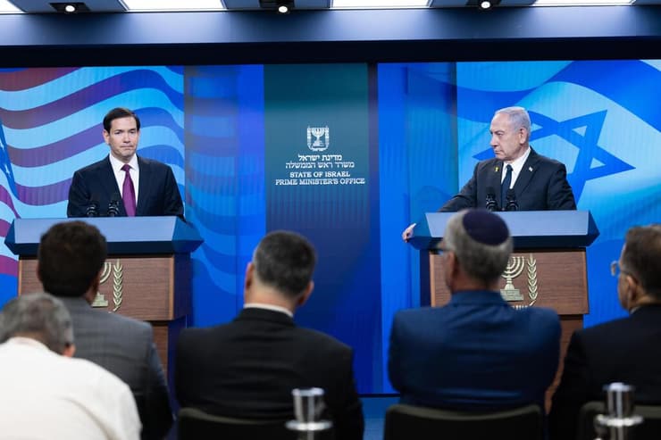 נתניהו לצד רוביו. רה"מ התחמק מהשאלה על התקיפה בדוחא (צילום: חיים גולדברג/פלאש90) הצהרה של ראש הממשלה נתניהו ומזכיר המדינה של ארה"ב מרקו רוביו